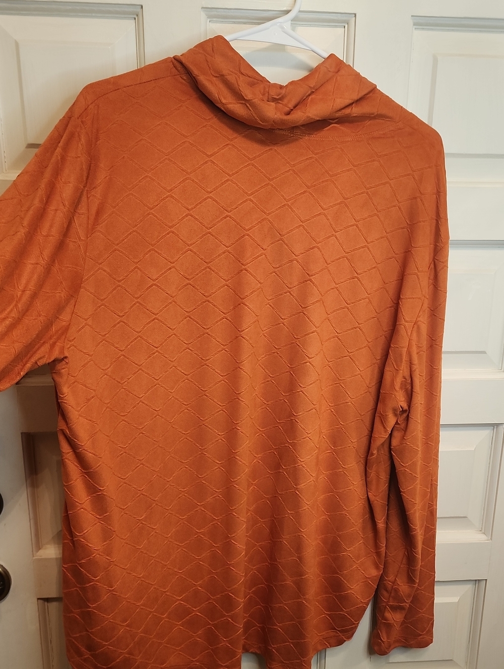 Ruby Rd Cowl Loose Turtle Neck Sweater Textured Material Rust Color Happy fall - Picture 6 of 7